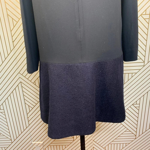 COS Black Wool Contrast Hem Long Sleeve Dress - Picture 9 of 11